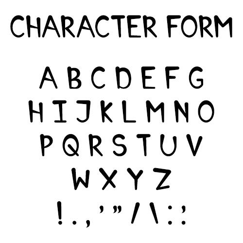 Character Form font